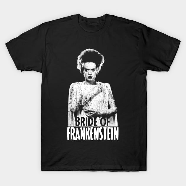 Bride of Frankenstein-vintage distressed T-Shirt by RetroPandora